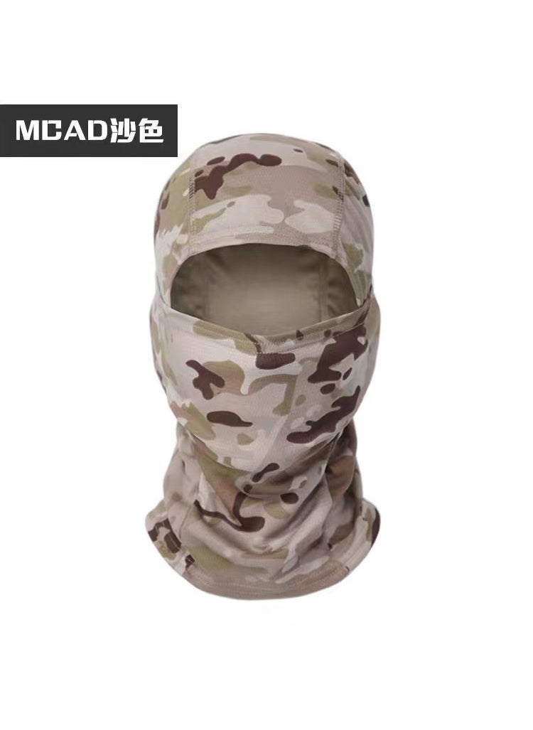 Generic Camouflage Neck Sleeve Summer Riding Headgear Icy Turban Dustproof Scarf Mens Sunscreen Fishing Mask Face Cover Pullover Cap American Sand