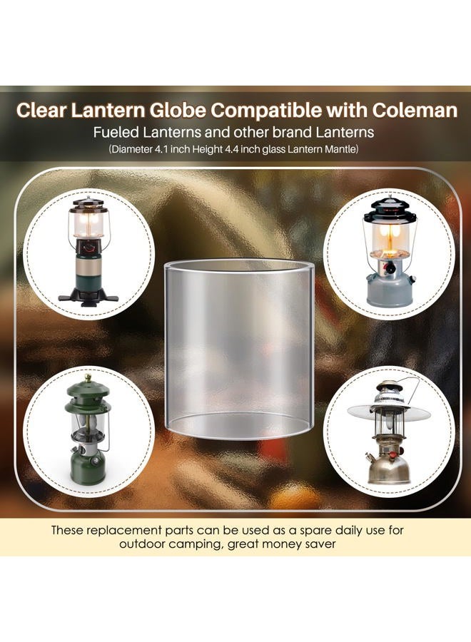 Ceoighe Lantern Globe Replacement Parts, Propane Lantern Glass Replacement, Clear Lantern Parts Compatible with Standard Shape Fueled Lantern, Reusable Lantern Mantles Parts for Camping Hiking Outdoor - Image 5