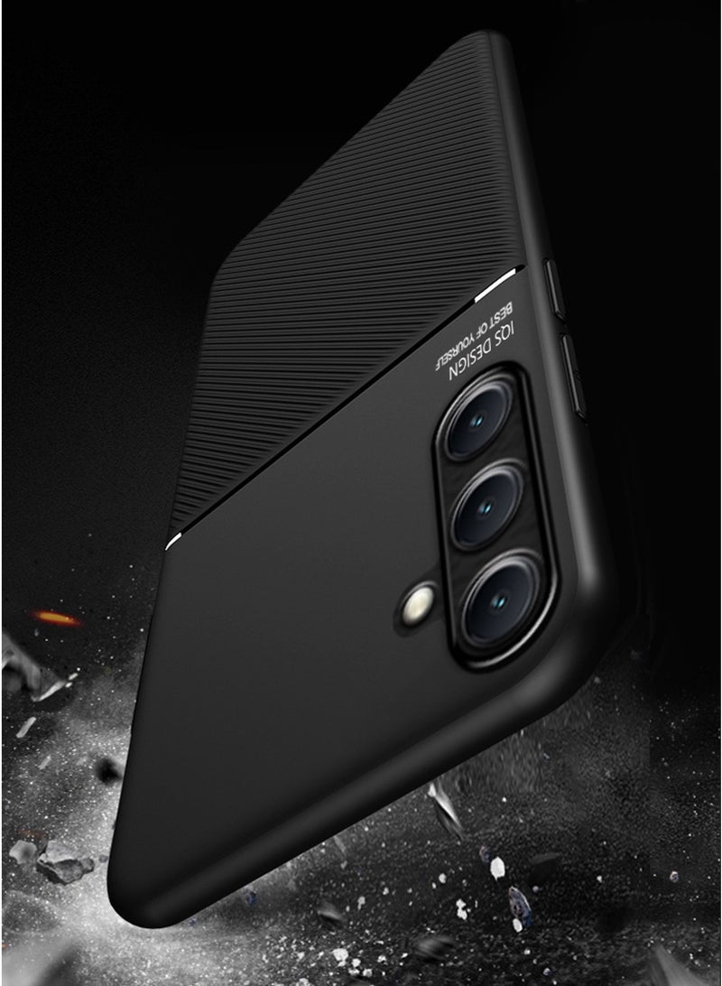 SanHu for Samsung Galaxy S24 FE 5G Case Back Cover with Magnetic and Protector Anti-Scratch Shockproof Phone Accessory,Black. - Image 5