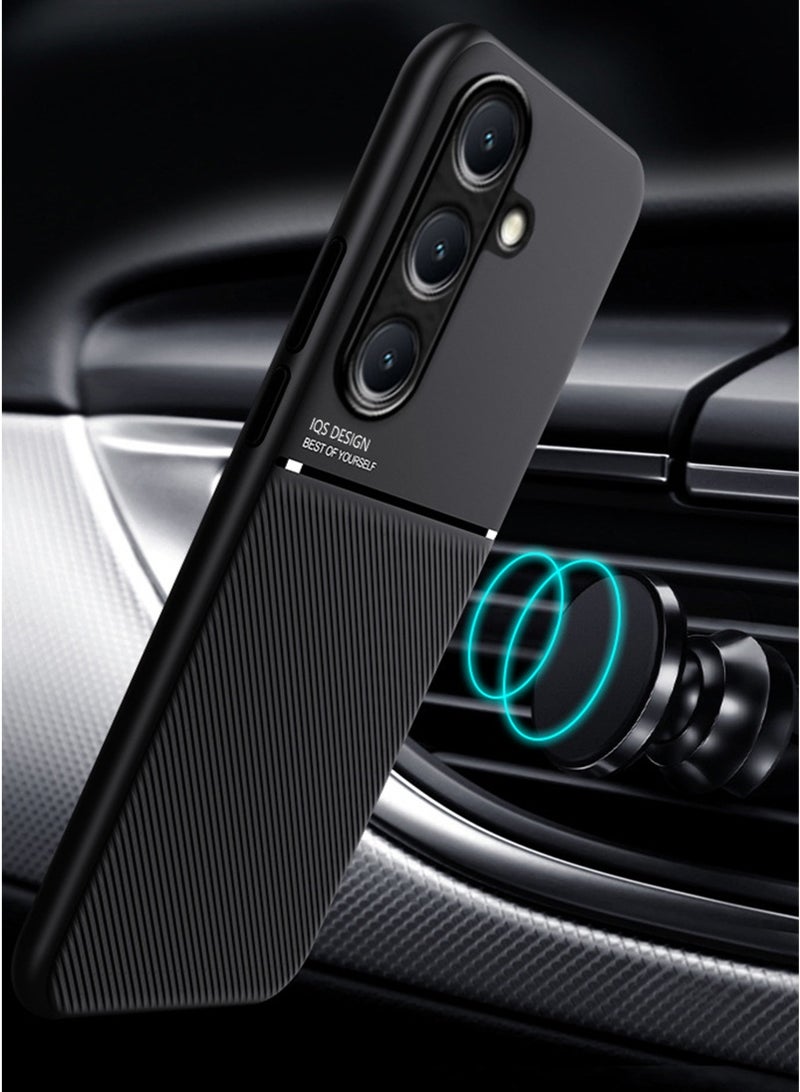 SanHu for Samsung Galaxy S24 FE 5G Case Back Cover with Magnetic and Protector Anti-Scratch Shockproof Phone Accessory,Black. - Image 3