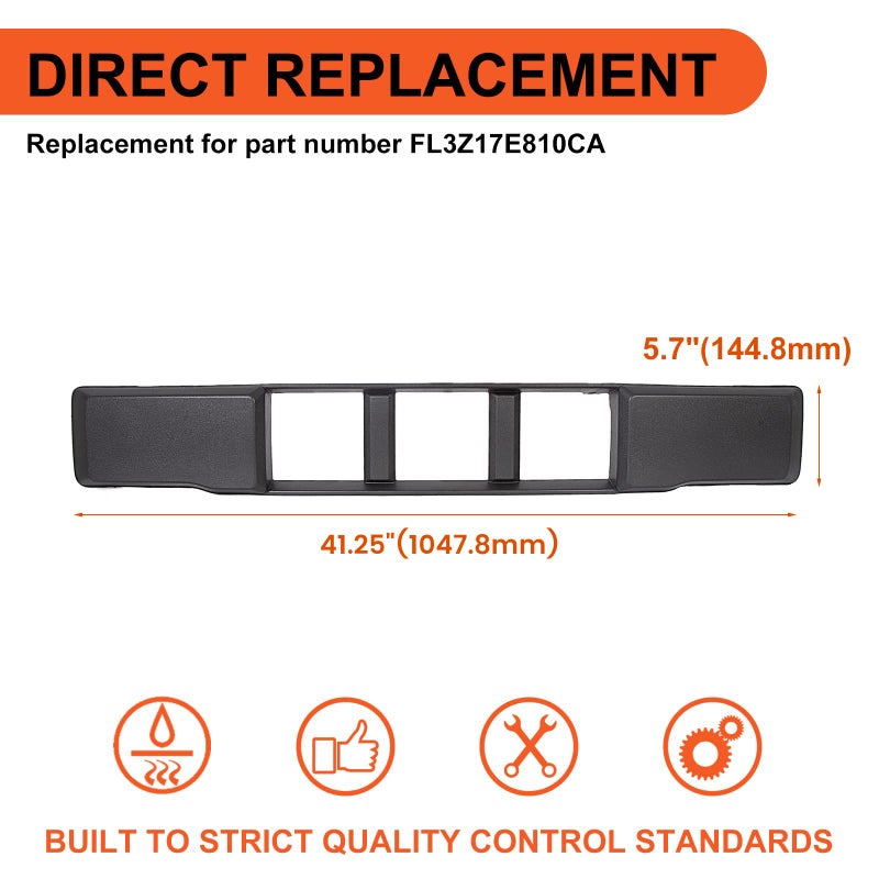 ECOTRIC Lower Grille Compatible With 2015-2017 Ford F-150 F150 Front Bumper Lower Grille Trim Panel Black Replacment for FL3Z-17E810-CA FO1044110 - Image 3