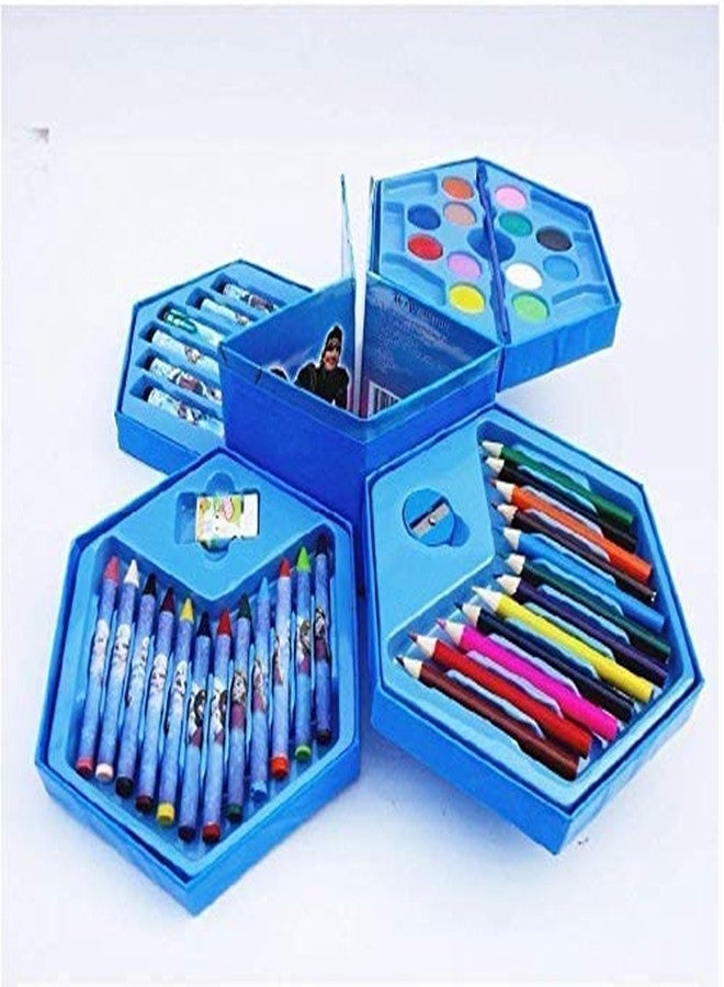 SEASPIRIT 46 Pcs Drawing Set for Kids | Art Set with Color Box | Pencil Colors Crayons Colors Water Color Sketch Pens Set for Kids | Best Gift for Kids | Multicolor (BLUE) - Image 1