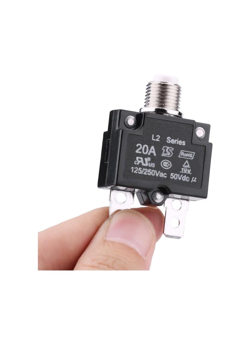 Generic - AC 125/250V Reset Thermal Switch Circuit Breaker Over Current Overload Protector for Generator(20A) - Image 1