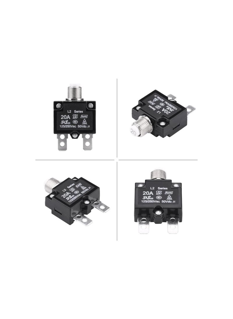 Generic - AC 125/250V Reset Thermal Switch Circuit Breaker Over Current Overload Protector for Generator(20A) - Image 1