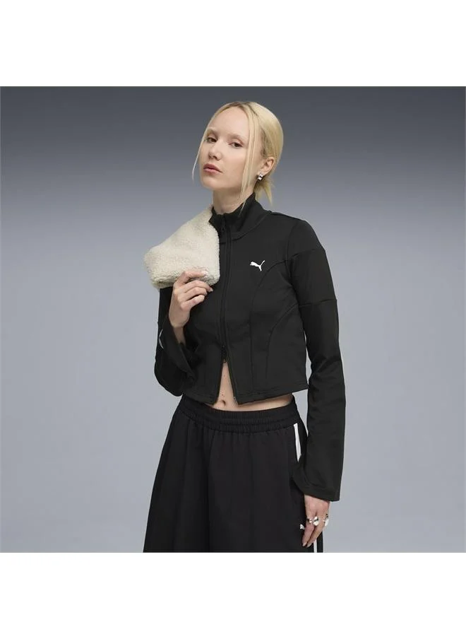 DARE TO Slim Cropped Track Jacket Women