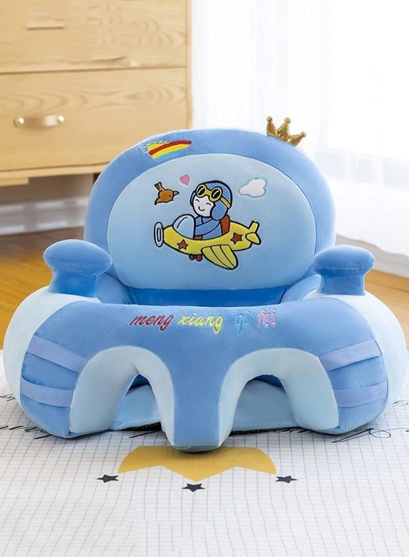 MIXDE Baby Learning Seat Sofa, Baby Learn Sitting Feeding Chair Infant Floor Seat Support Seat Pillow Protector Plush Cushion Infant Sitting Chair Baby Support Seat Bed Sofa with Plush Toys - Image 4