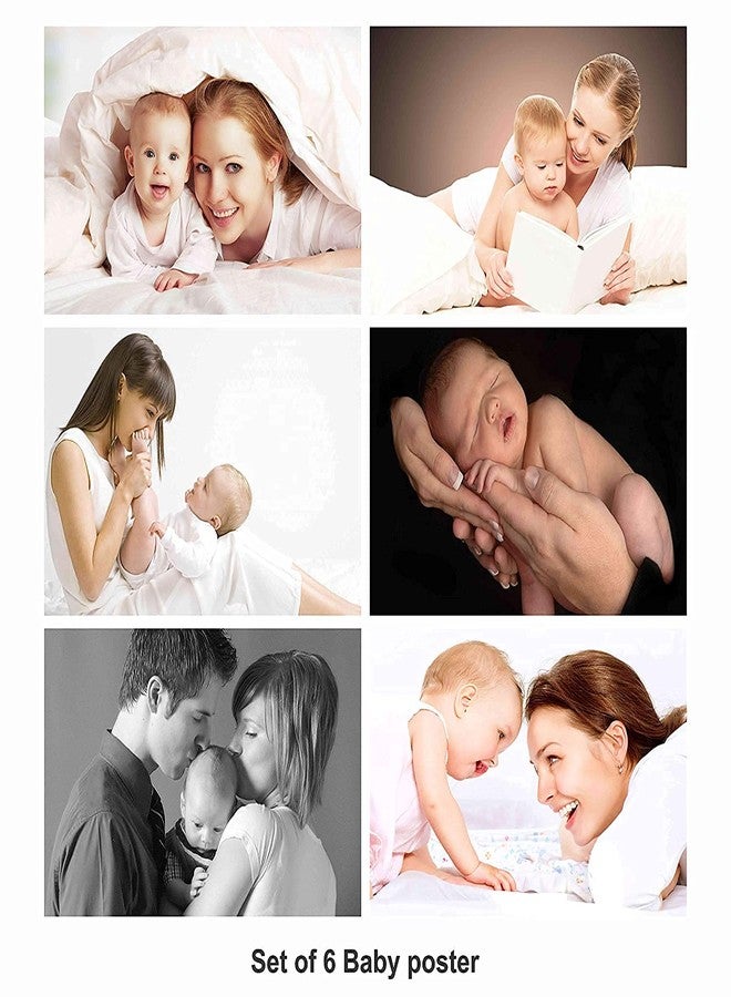 PAPER PLANE DESIGN New Born Baby Girl/Boy Poster for Wall Pregnant Women Cute Large Posters in Room Bedroom With Big Size Matt Finish, Size - 12 x 18 Inch, Set of 6 Photo (Baby combo-2) - Image 4