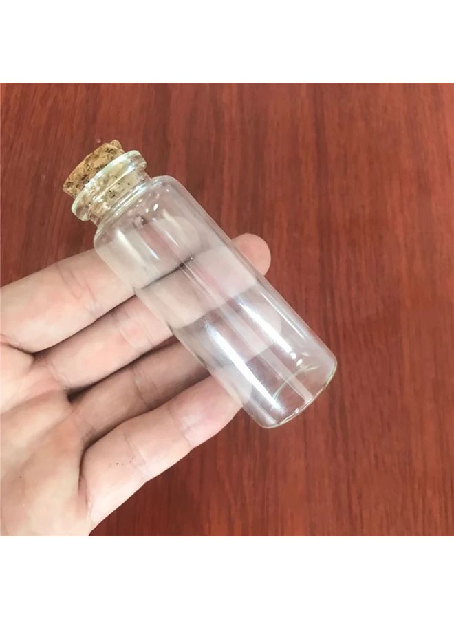30pcs 1.35oz Glass Bottles With Wooden Stoppers Flat Bottom For Lab Use - Image 1