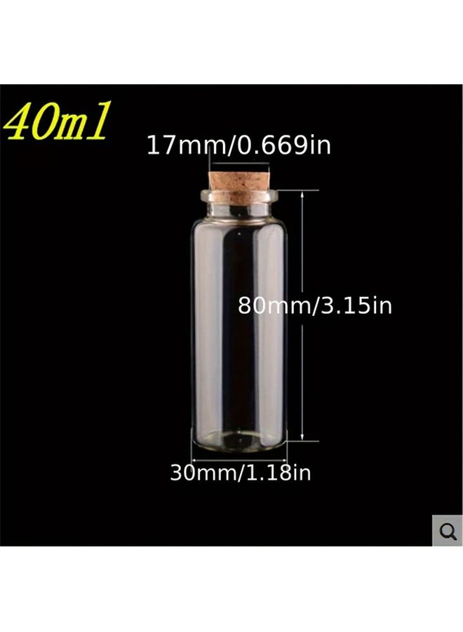 30pcs 1.35oz Glass Bottles With Wooden Stoppers Flat Bottom For Lab Use - Image 4