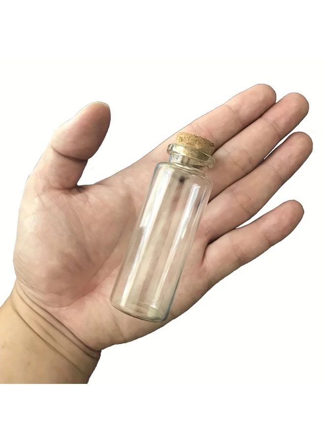 30pcs 1.35oz Glass Bottles With Wooden Stoppers Flat Bottom For Lab Use - Image 2