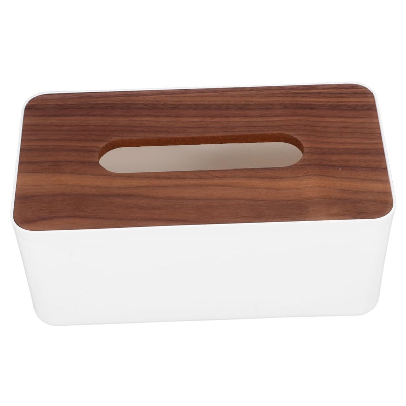 Walnut Tissue Box Cover Holder For Office Home Bathroom Living Room - Image 2