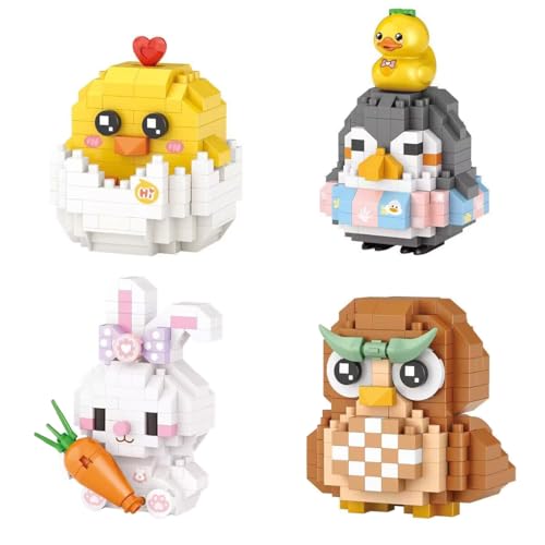 Pinkiwine 4 Pack Easter Building Block Toys for Kids Boys Girls Teens Easter Basket Stuffers Gifts - Image 1