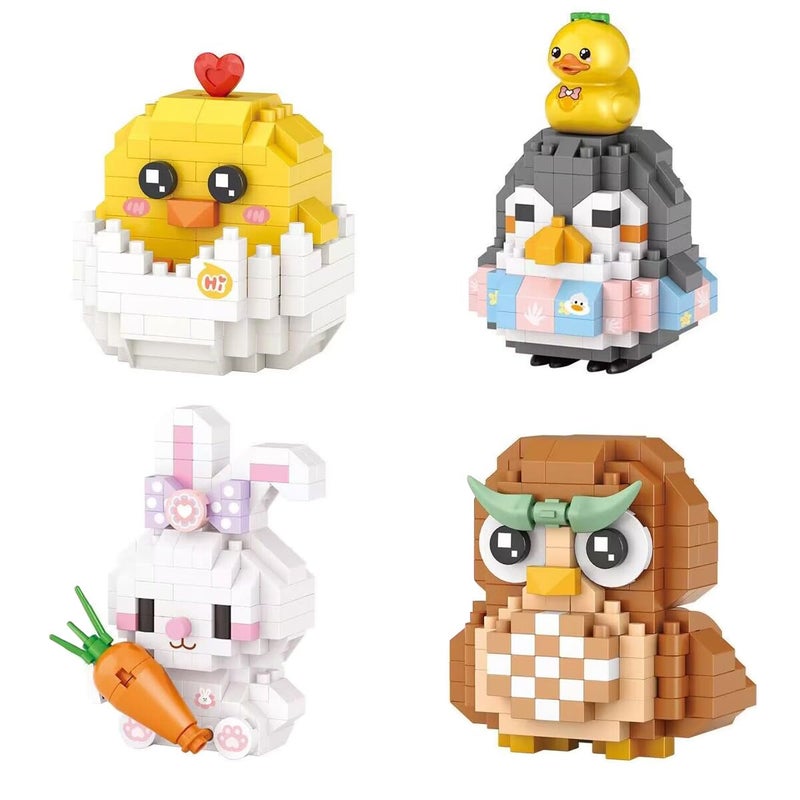 Pinkiwine 4 Pack Easter Building Block Toys for Kids Boys Girls Teens Easter Basket Stuffers Gifts - Image 2