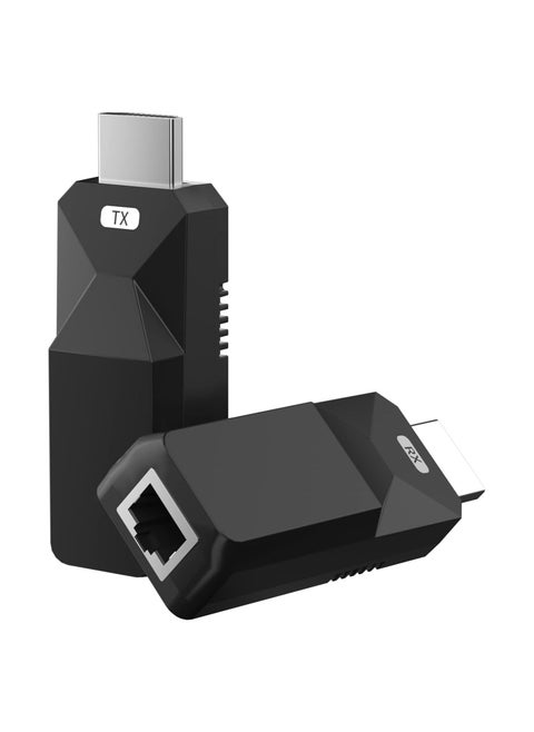 2-Pack 1080P HDMI Extender, Transmit Audio and Video Signals up to 165 Feet via Cat5e/6 Ethernet Cable, Lossless HDMI Long Distance Extension Adapter.