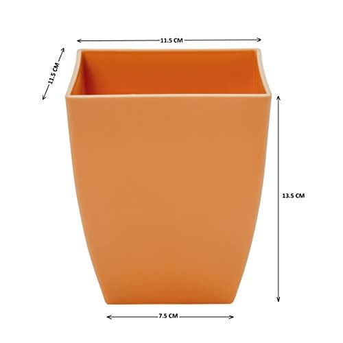 garbnoire Gardening Flower Pots - 5.5 Inch Plastic Flower Pots | Modern Decorative Indoor Outdoor Pots - (Camel, 5) - Image 4