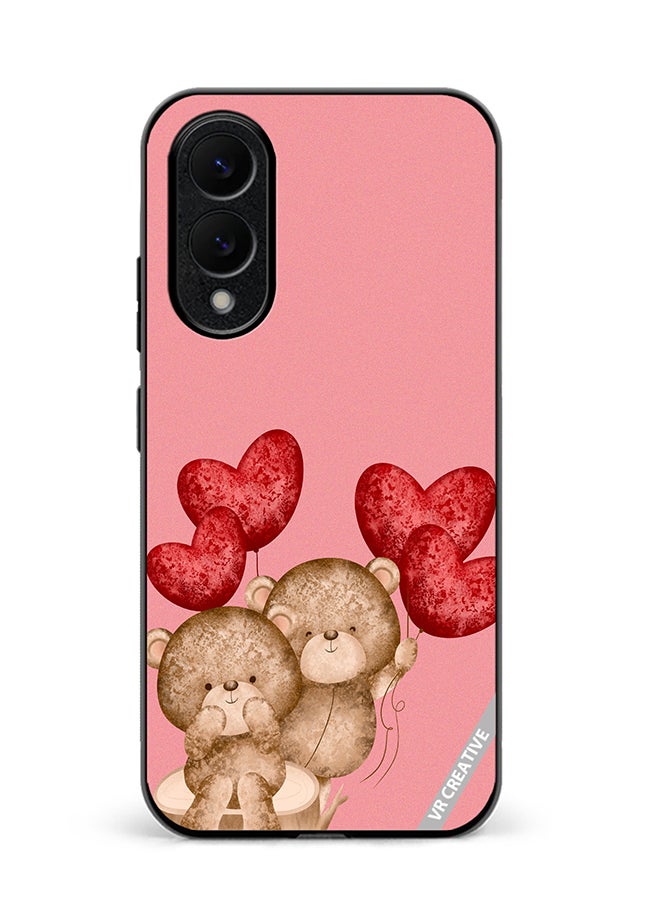 Protective Case Cover For Samsung Galaxy S25 Edge Bear Love Design Multicolour
