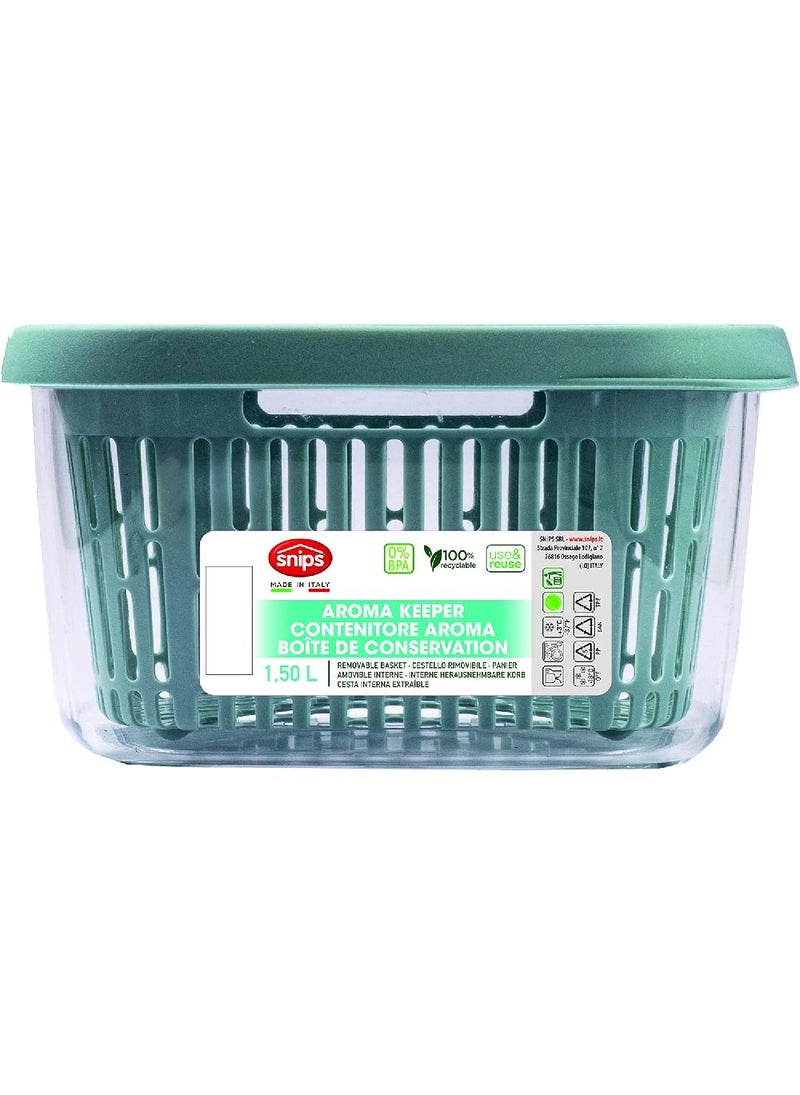 Snips Aroma Light Blue Keeper 1.5 Liter, 0% BPA – Use & Reuse product, Made in Italy, 000767 - Image 5