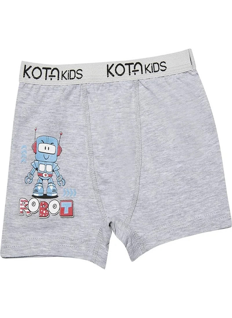 KOTA 1005x12 Boys 12 Pcs Lycra Mixed Pattern Boxer-Colored