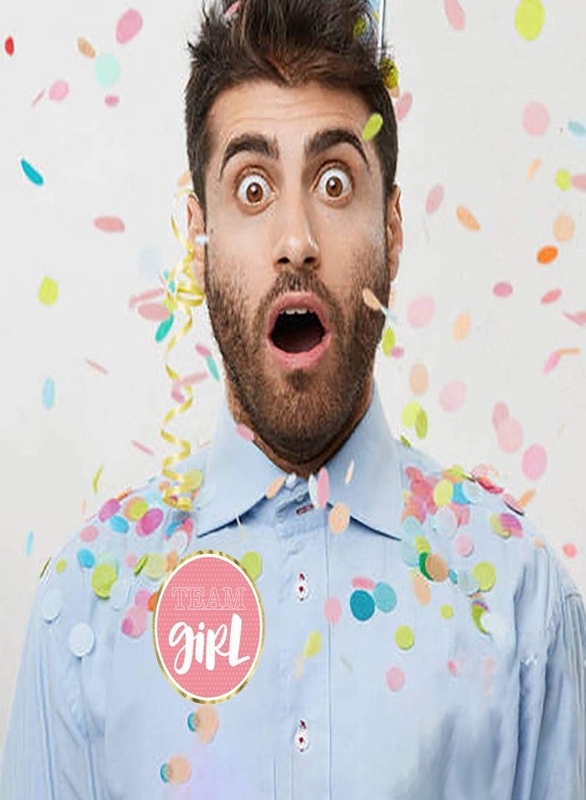 Mr.Mug ملصقات ذهبية للكشف عن جنس المولود، ملصقات لحفل استقبال المولود الجديد، فريق ولد أو فريق بنت، لوازم مثالية لحفلات الكشف عن جنس المولود، هدايا لحفلات استقبال المولود الجديد، وردي أو أزرق، عبوة من 80 قطعة، 2 بوصة. - Image 4