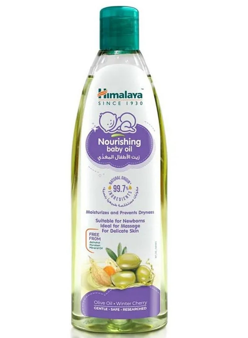 Himalaya Himalaya Nourishing Baby Oil with Olive Oil and Cherry 200ml - Image 1