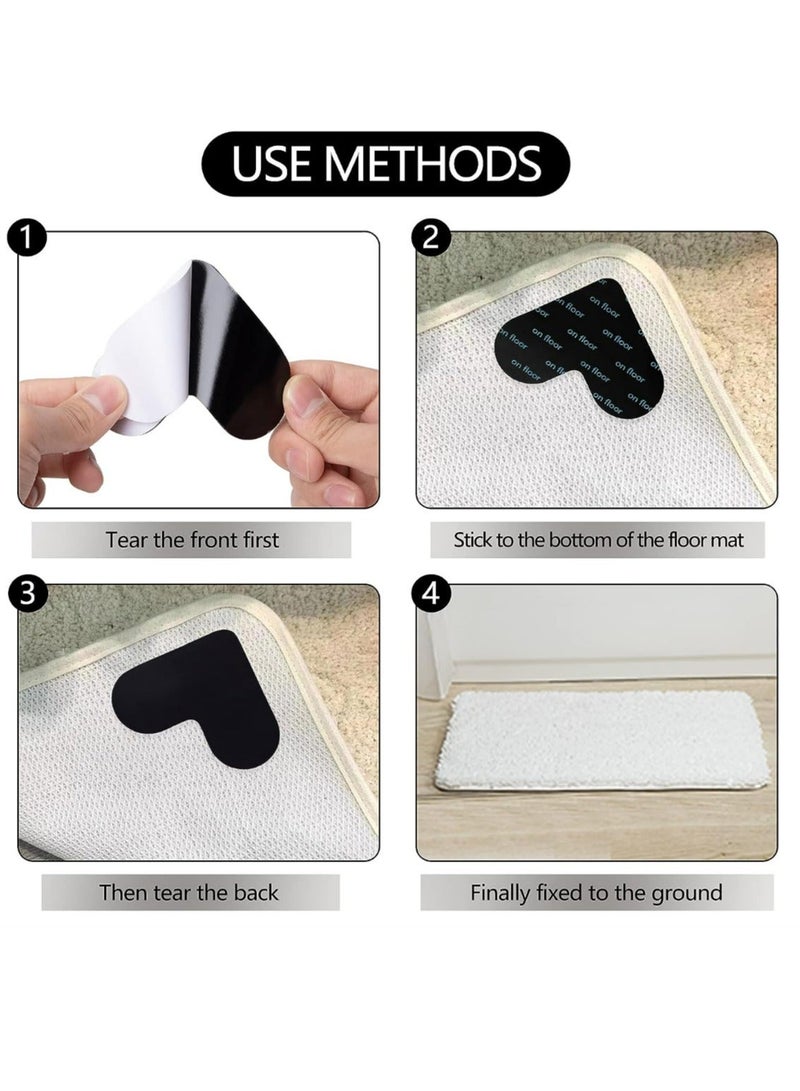 Rug Gripper Rug Tape Non Slip Rug Pads Carpet Tape Rug Tape Hardwood Floor Rug Gripper for Hardwood Floors Black