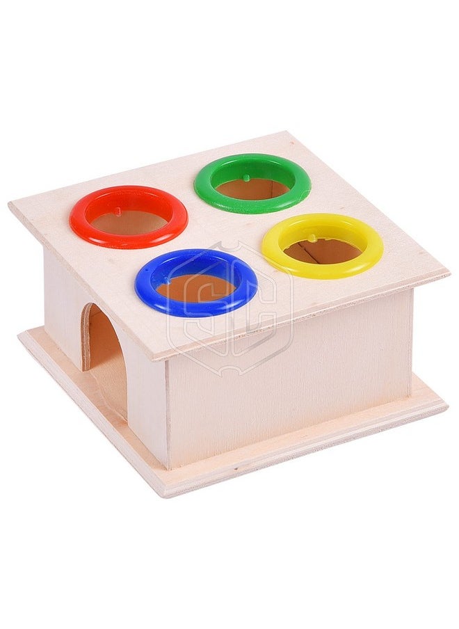 Smartcraft Wooden Hammer Ball Knock Pounding Bench With Box Case Fine Motor And Dexterity Skills Early Educational Toy Set For Kids 2+ Years (Hammer Ball)-Multicolor  - Image 2