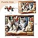 VOLUVOLU 300 Piece Puzzle for Adults Cats Library Jigsaw Puzzle Funny Kitten Bookshelf Puzzles Animal Pet Lover Challenging Puzzles for Friends Family Activity Game Nights Gifts 205x15 in - Image 4