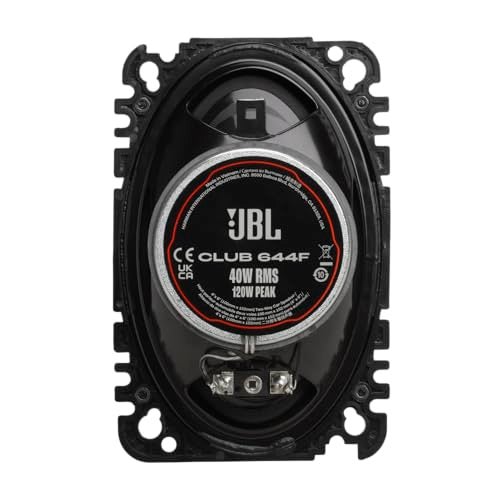 JBL Club 644F - مكبر صوت سيارة ثنائي الاتجاه 4" × 6" (100 مم × 152 مم)، 40 واط RMS، 120 واط ذروة، حساسية (@ 2.83 فولت): 92 ديسيبل، استجابة التردد: 75 هرتز – 20 كيلو هرتز، مقاومة اسمية: 3.0 أوم - Image 3