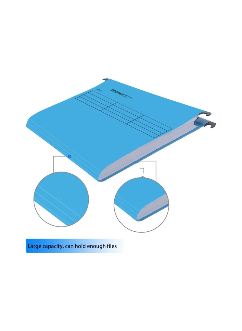 Generic - 12 Pack Hanging File Folders with Tab and Card Inserts, Polypropylene Hanging File Folders for Bulky Files, Medical Charts, Assorted Colors, Letter Size Office School Desktop File Storage - Image 1