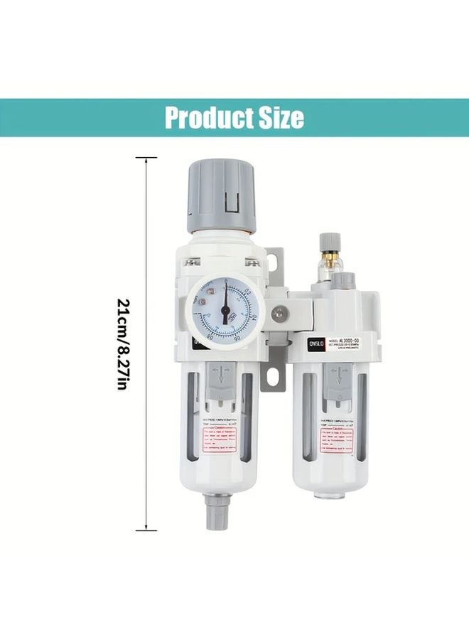 1pc Heavy Duty Air Compressor Filter Oil Water Separator With Auto Drain - Image 4