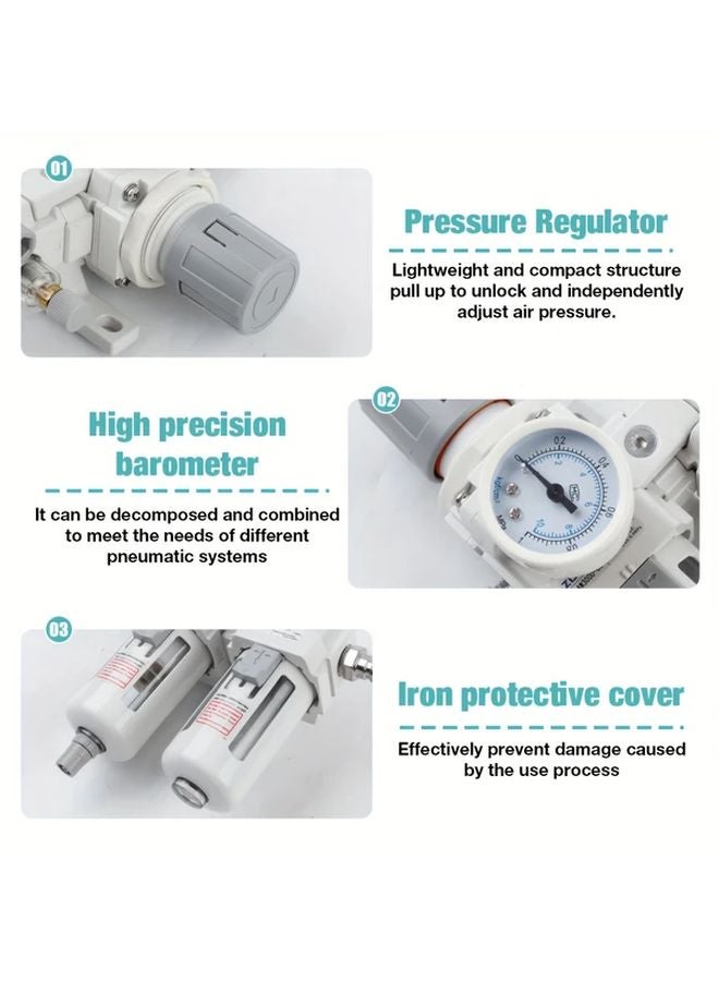 1pc Heavy Duty Air Compressor Filter Oil Water Separator With Auto Drain - Image 5