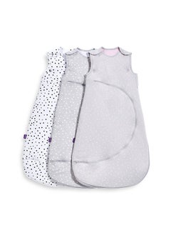Snuz Pouch Sleeping Bag For Infant Baby 0.5 Tog Clever Nappy Change Zip 100% Cotton For Temperatures Within 24 - 27 Celsius Suitable From 0 To 6 Months Maximum Baby Length 68 Cm - White Spot  - Image 4