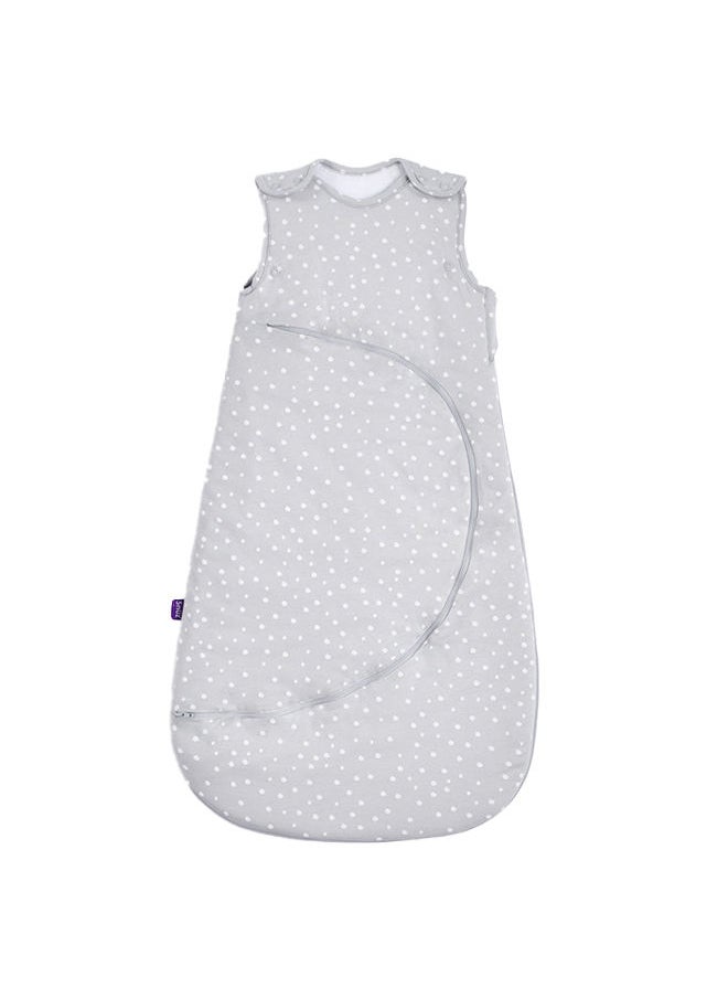 Snuz - Pouch Sleeping Bag For Infant Baby 0.5 Tog Clever Nappy Change Zip 100% Cotton For Temperatures Within 24 - 27 Celsius Suitable From 0 To 6 Months Maximum Baby Length 68 Cm - White Spot - Image 1