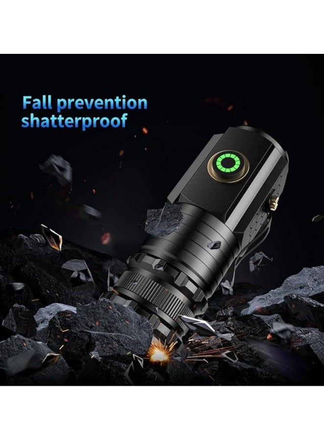 Arabest LED Emergency Torch Light Handheld Flashlight 5000 High Lumens,Rechargeable Torch Water Resistant with 5 Modes,Compact Pocket Clip Torchs for Outdoor Activity & Emergency,Camping,Hiking  - Image 3