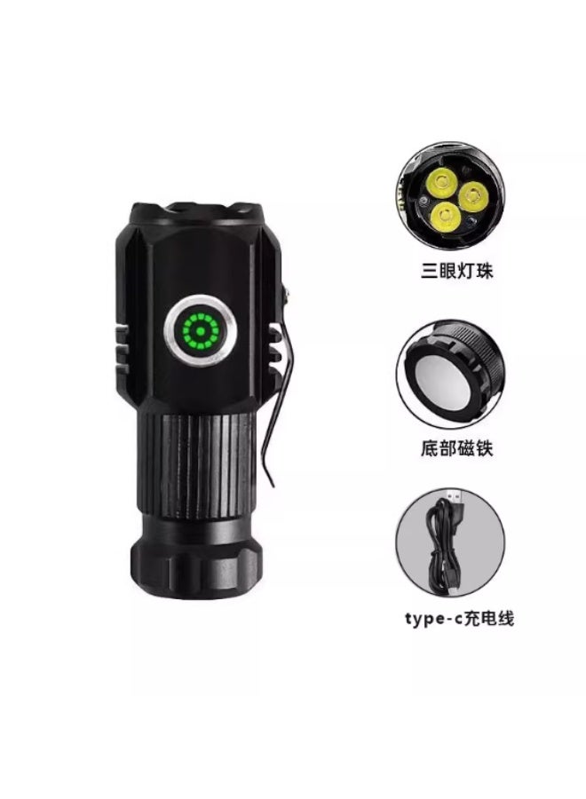 Arabest LED Emergency Torch Light Handheld Flashlight 5000 High Lumens,Rechargeable Torch Water Resistant with 5 Modes,Compact Pocket Clip Torchs for Outdoor Activity & Emergency,Camping,Hiking - Image 1