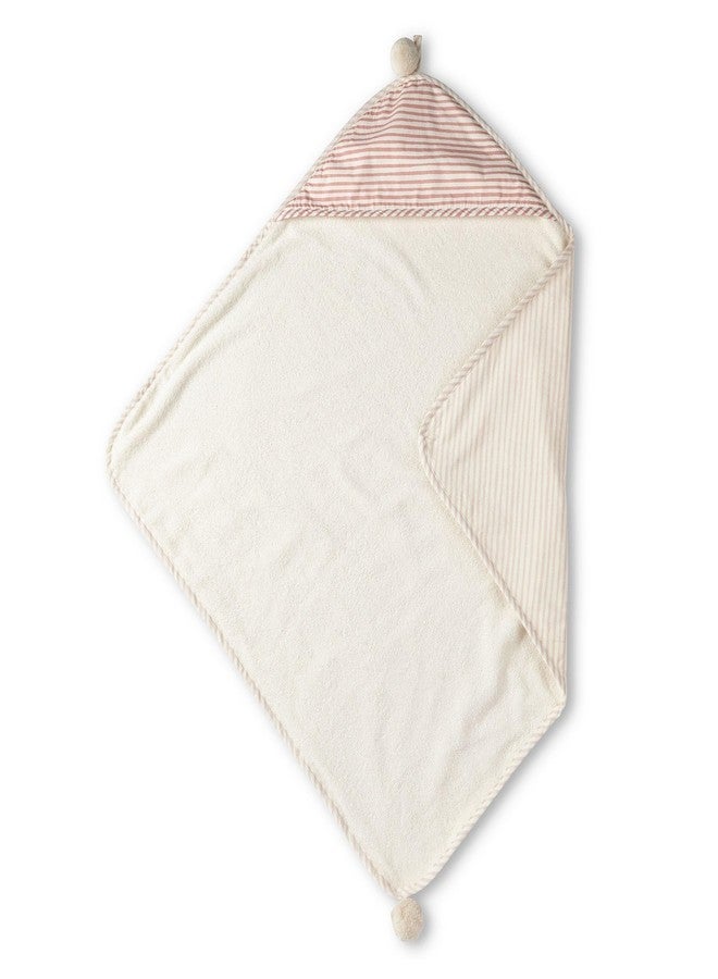 Pehr Stripes Away Hooded Towel - Petal, Multi - Image 2