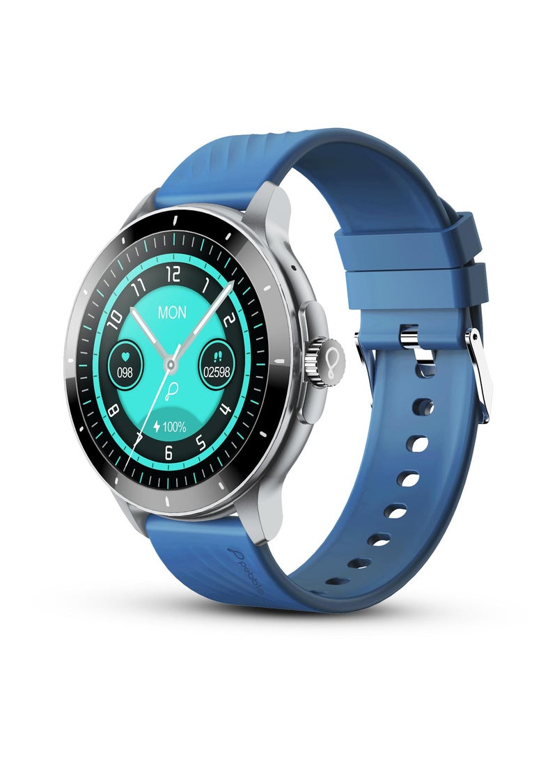Pebble بيبل بولار 1.52" شاشة عالية الدقة، إشعارات سريعة، مكالمات بلوتوث، مراقبة مستوى الأكسجين في الدم، مراقبة معدل نبضات القلب، مراقبة النوم، وضعيات رياضية متعددة، واجهات ساعات متعددة، مساعد صوتي ذكي، منبه وإشعارات، تقويم ذكي، آلة حاسبة ذكية  - Image 1