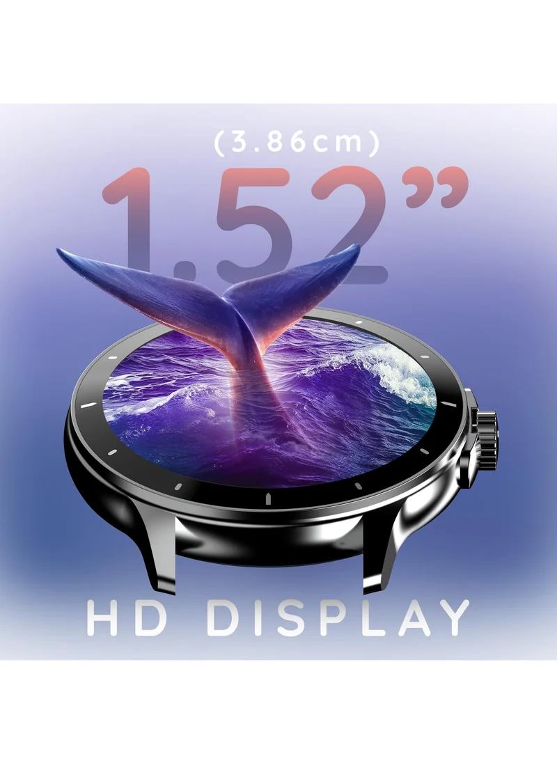 Pebble Pebble Polar 1.52" HD Display, Quick Notification, Blutooth Calling, SpO2 Monitoring, Heart Rate Monitoring, Sleep Monitoring, Multi Sports Modes, Multiple Watch Faces, AI Voice Assistant, Alarm & Notification, Smart Calendar, Smart Calculator