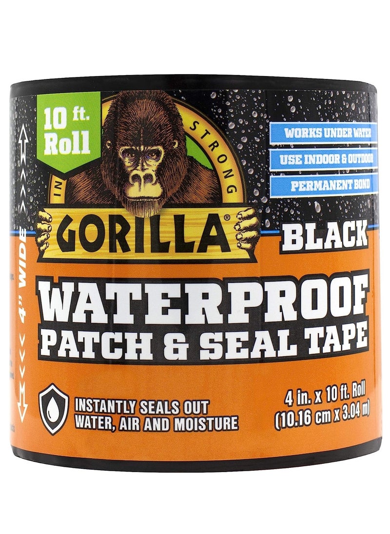Gorilla Gorilla waterproof patch & seal tape 4" x 10' black pack of 1  - Image 1