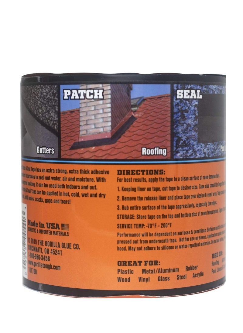 Gorilla Gorilla waterproof patch & seal tape 4" x 10' black pack of 1  - Image 2