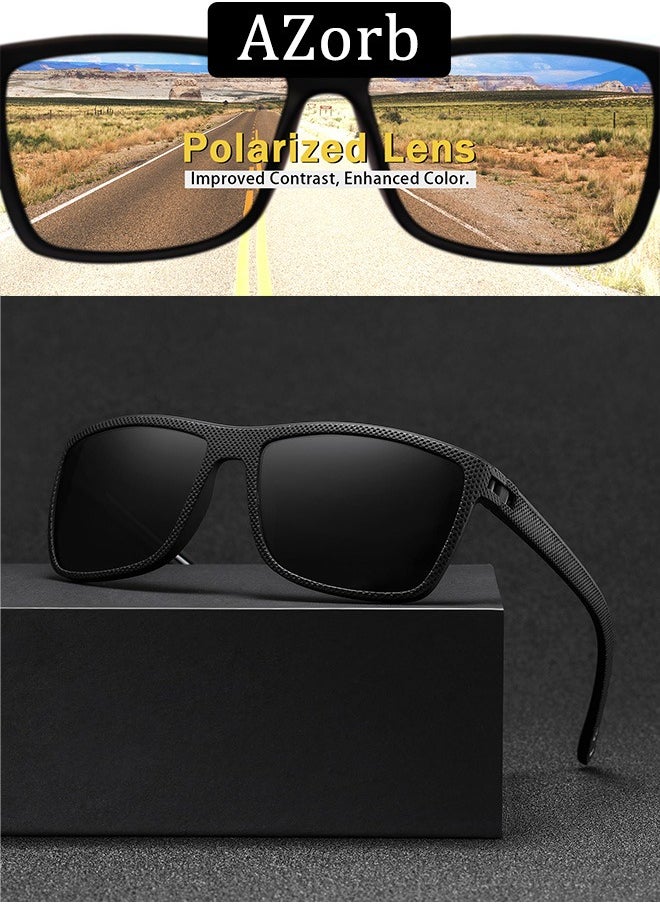 AZorb - Polarized Men's Sunglasses Classic Designer TR90 Frame Sun Glasses for Men Women Sports Sunglasses UV400 Protection Shades for Driving Outdoor Travle - Image 1