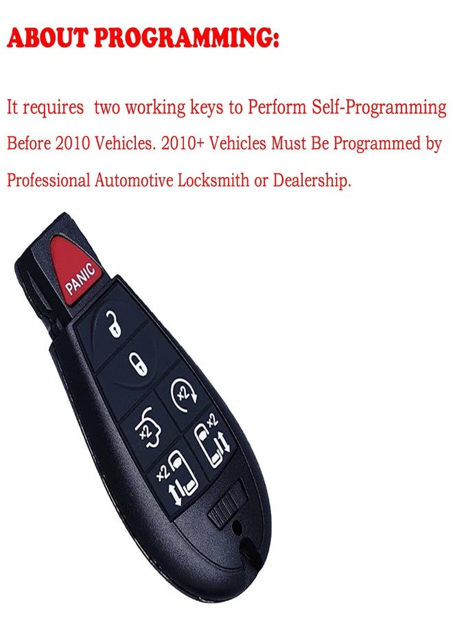 MechanMagic Key Fob Replacement Compatible for Chrysler Town and Country Dodge Grand Caravan 2008-2020 Car Keyless Entry Remote Control M3N5WY783X IYZ-C01C - Image 4