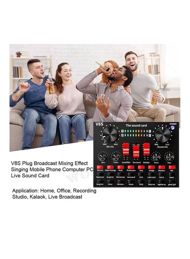 Condenser Microphone Bundle Podcast Kit with Streaming Microphone Live Sound Card Adjustable Mic Stand Metal Shock Mount and Double Layer Pop Filter for Studio Recording & Broadcasting  - Image 4