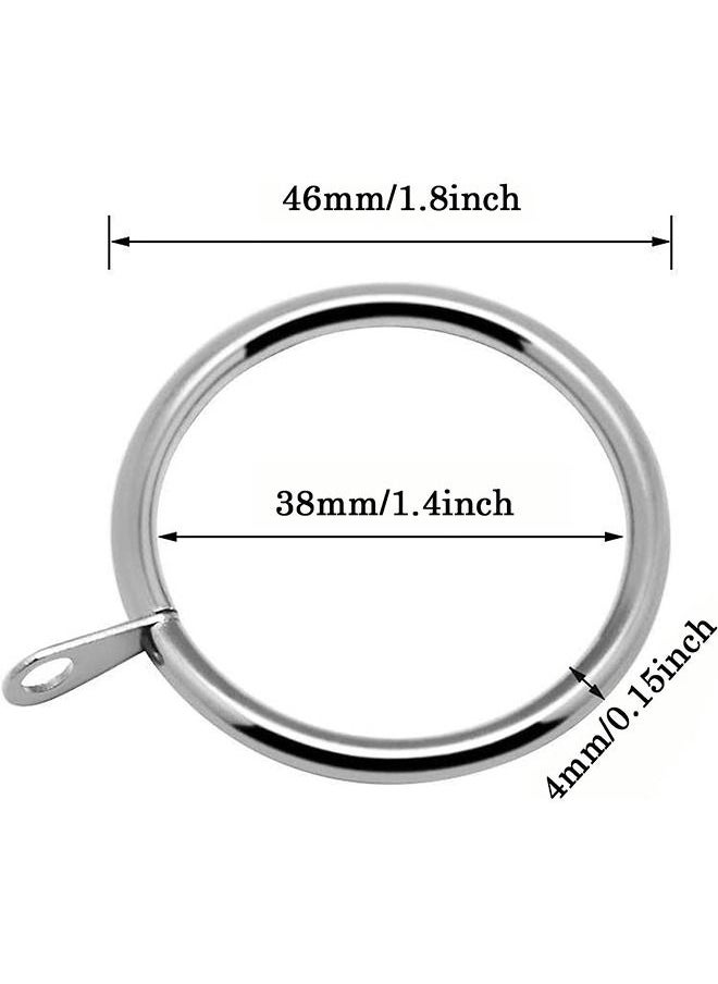 Generic Curtain Ring 20pcs Metal Shower Curtain Hooks Rings Drapery Curtain Rings with Eyelet for Curtains Shower Curtains Rods 38mm Internal Diameter  - Image 2