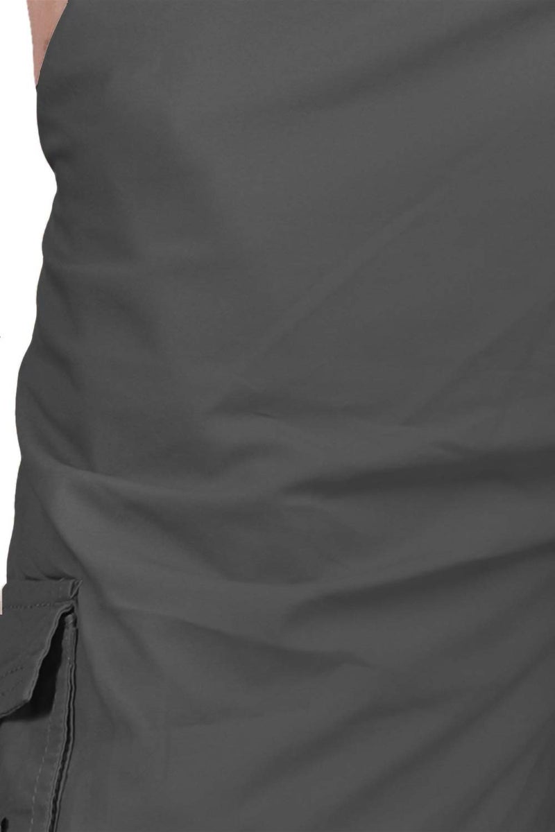 0-DEGREE Men's Regular Fit Three Quarter Shorts Dark Grey 30 Inch Waist - Image 4