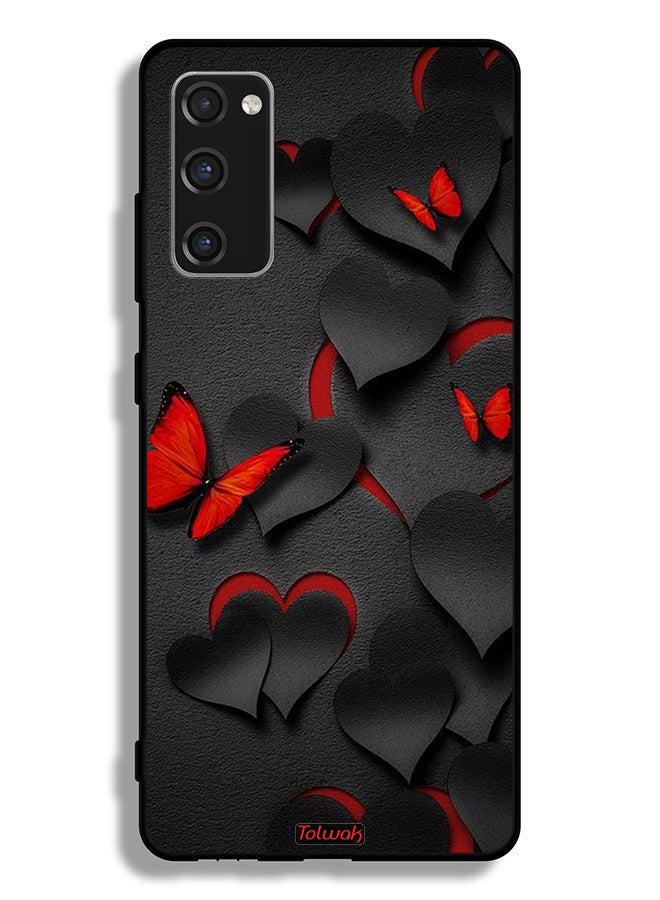 Tolwak Samsung Galaxy S20 FE Protective Case Cover Hearts And Butterflies Pattern - Image 2