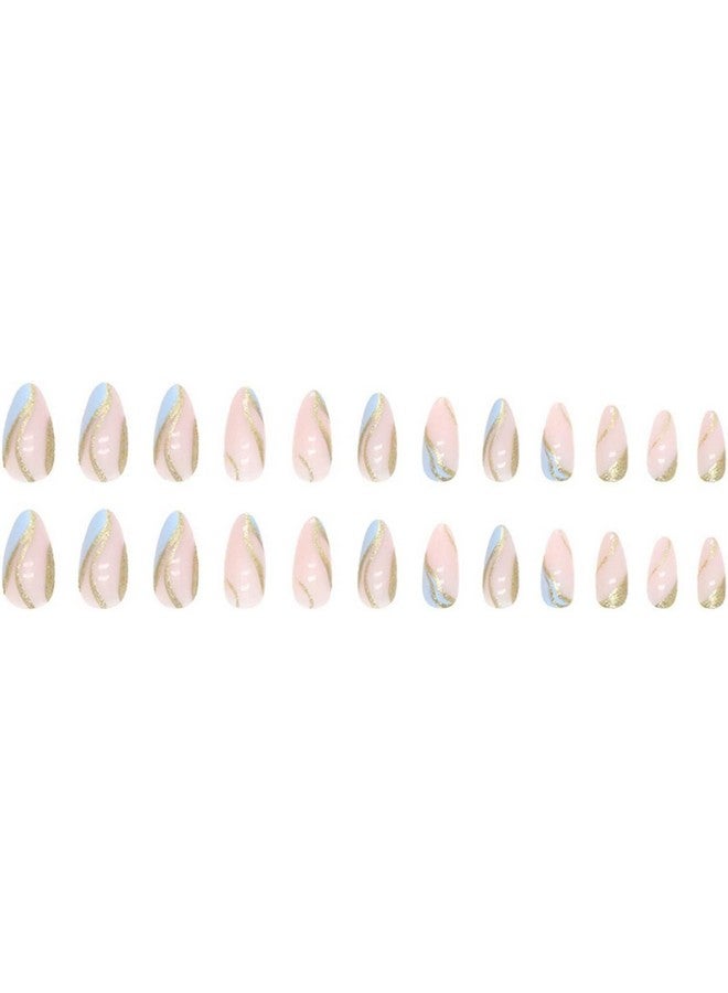 CherryBox CherryBox 24pcs/set Artificial Nails, Acrylic Nails with Long Lasting Gloss Coating, Suitable for Women and Girls (Jelly Tabs and Glue Included) - Image 1