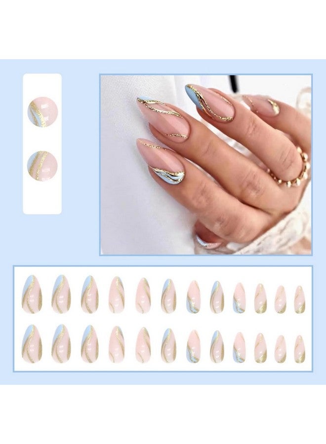 CherryBox CherryBox 24pcs/set Artificial Nails, Acrylic Nails with Long Lasting Gloss Coating, Suitable for Women and Girls (Jelly Tabs and Glue Included) - Image 3