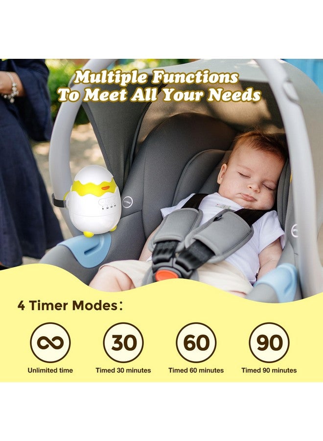 بلو فاير كرسي هزاز للأطفال قابل لإعادة الشحن لعربات الأطفال - 5 سرعات اهتزاز و4 أوضاع مؤقت، كرسي هزاز محمول عالمي مع وظيفة الذاكرة، مهدئ اهتزاز هادئ للأطفال حديثي الولادة وحتى الأطفال الصغار مع دعامتين - Image 2