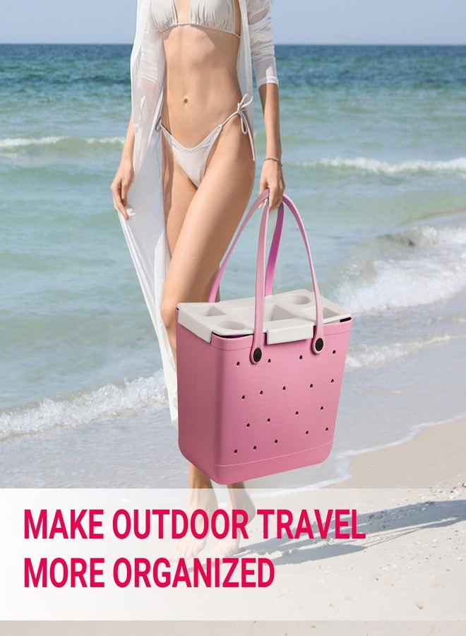 DGLOZE Topper Tray for Bogg Bag - Cup Holder & Storage Lid Compatible with Bogg Bag XL - For Stanley 30 oz 40 oz - Outdoor Beach Tray Topper Insert - Easy to Clean (White) - Image 5